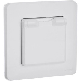 Розетка 1-м СП Inspiria 16А IP44 250В 2P+E защ. шторки с крышкой немецк. стандарт механизм бел. IEK 673740