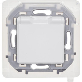 Розетка 1-м СП Inspiria 16А IP44 250В 2P+E защ. шторки с крышкой немецк. стандарт механизм бел. IEK 673740