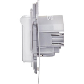 Розетка 1-м СП Inspiria 16А IP44 250В 2P+E защ. шторки с крышкой немецк. стандарт механизм бел. IEK 673740