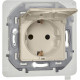 Розетка 1-м СП Inspiria 16А IP44 250В 2P+E защ. шторки с крышкой немецк. стандарт механизм сл. кость IEK 673741