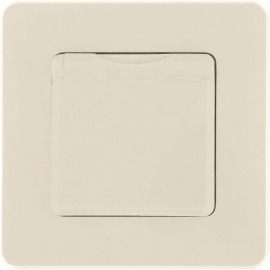 Розетка 1-м СП Inspiria 16А IP44 250В 2P+E защ. шторки с крышкой немецк. стандарт механизм сл. кость IEK 673741