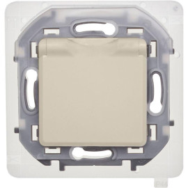 Розетка 1-м СП Inspiria 16А IP44 250В 2P+E защ. шторки с крышкой немецк. стандарт механизм сл. кость IEK 673741