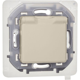 Розетка 1-м СП Inspiria 16А IP44 250В 2P+E защ. шторки с крышкой немецк. стандарт механизм сл. кость IEK 673741