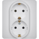 Розетка Inspiria 16А 250В 2х2P+E немецк. стандарт бел. IEK 673750