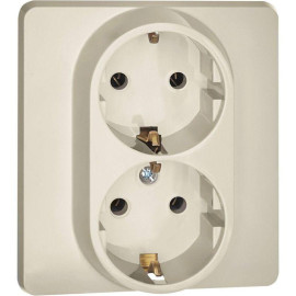 Розетка Inspiria 16А 250В 2х2P+E немецк. стандарт сл. кость IEK 673751