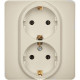 Розетка Inspiria 16А 250В 2х2P+E немецк. стандарт сл. кость IEK 673751