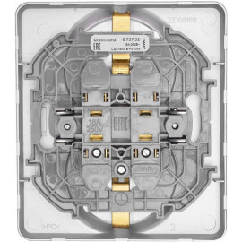 Розетка Inspiria 16А 250В 2х2P+E немецк. стандарт алюм. IEK 673752