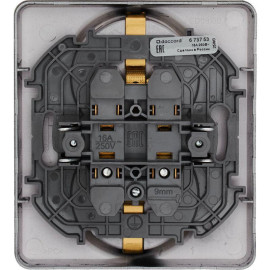 Розетка Inspiria 16А 250В 2х2P+E немецк. стандарт антрацит IEK 673753