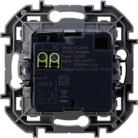 Устройство зарядное Inspiria с 2-мя USB разьемами A и C 240В/5В 3000мА алюм. IEK 673762