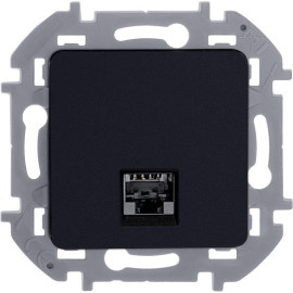 Розетка компьютерная Inspiria RJ45 кат.5E UTP антрацит IEK 673828