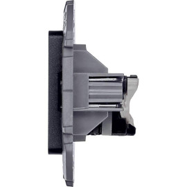 Розетка компьютерная Inspiria RJ45 кат.5E UTP антрацит IEK 673828