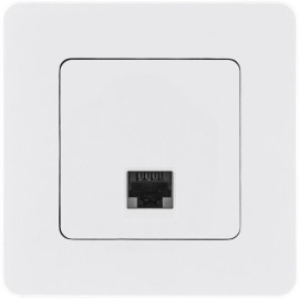 Розетка компьютерная Inspiria RJ45 кат.6 UTP механизм бел. IEK 673830