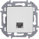 Розетка компьютерная Inspiria RJ45 кат.6 UTP механизм бел. IEK 673830