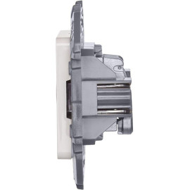 Розетка телевизионная проходная TV Inspiria 14дБ 5-862мГц механизм бел. IEK 673860