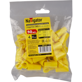 Соединитель проводов СИЗ-4 3.5-11.0 желт. NSC-4-Y (уп.50шт) Navigator 71138