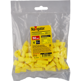 Соединитель проводов СИЗ-6 3.0-10.0 желт. NSC-6-Y (уп.50шт) Navigator 71140