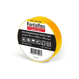 Изолента ПВХ 19x0.18x20 Heavy Duty черн. Fortisflex 71240