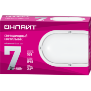 Светильник светодиодный 71 687 OBL-O1-7-4K-WH-IP65-LED 7Вт 4000К IP65 520лм ЖКХ овал бел. (аналог НПП) ОНЛАЙТ 71687