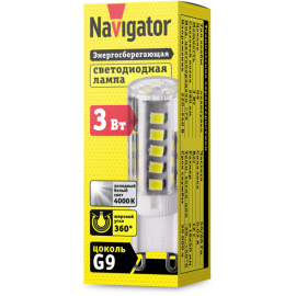 Лампа светодиодная 71 994 NLL-P-G9-3-230-4K 3Вт 4000К нейтр. бел. G9 280лм 220-240В Navigator 71994