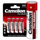 Элемент питания алкалиновый AA/LR6 1.5В Plus Alkaline LR6-BP4 (блист.4шт) Camelion 7370