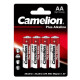 Элемент питания алкалиновый AA/LR6 1.5В Plus Alkaline LR6-BP4 (блист.4шт) Camelion 7370