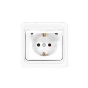 Розетка 1-м СП Валери 16А IP20 с заземл. с крышкой бел. UNIVersal В0029