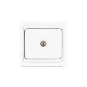 Розетка телевизионная TV 1-м СП Валери бел. UNIVersal В0027