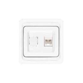 Розетка компьютерная 1-м СП Валери бел. UNIVersal В0035
