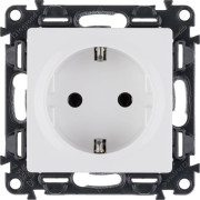 Розетка 1-м СП Valena Life 16А IP20 250В 2P+E винтов. клеммы механизм бел. Leg 753425
