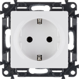 Розетка 1-м СП Valena Life 16А IP20 250В 2P+E винтов. клеммы механизм бел. Leg 753425