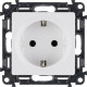 Розетка 1-м СП Valena Life 16А IP20 250В 2P+E винтов. клеммы механизм бел. Leg 753425
