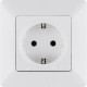 Розетка 1-м СП Valena Life 16А IP20 250В 2P+E винтов. клеммы механизм бел. Leg 753425