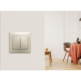 Выключатель 2-кл. СП Valena 10А IP31 250В механизм сл. кость IEK 774305