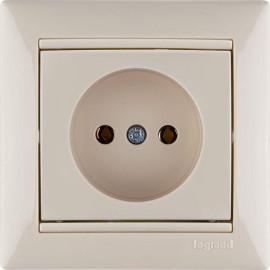Розетка 1-м СП Valena 16А IP21 без заземл. на винтах механизм сл. кость IEK 774316