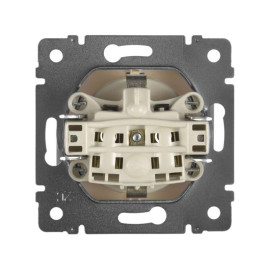 Розетка 1-м СП Valena 16А IP20 с заземл. на винтах механизм сл. кость IEK 774320