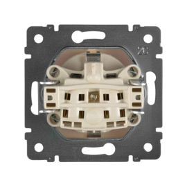 Розетка 1-м СП Valena 16А IP21 230/250В 2P+E с заземл. защ. шторки на винтах механизм сл. кость IEK 774321