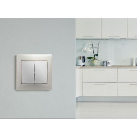 Выключатель 2-кл. СП Valena 10А IP31 250В механизм бел. IEK 774405