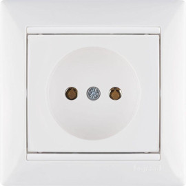 Розетка 1-м СП Valena 16А IP21 без заземл. на винтах механизм бел. IEK 774416