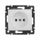 Розетка 1-м СП Valena 16А IP21 без заземл. на винтах механизм бел. IEK 774416