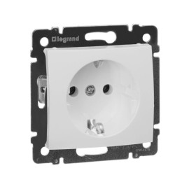 Розетка 1-м СП Valena 16А IP21 с заземл. на винтах механизм бел. IEK 774420