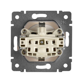 Розетка 1-м СП Valena 16А IP21 с заземл. на винтах механизм бел. IEK 774420