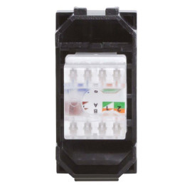 Розетка компьютерная 1-м СП 1мод. Brava RJ45 кат.5E черн. DKC 77654N