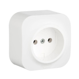 Розетка 1-м ОП Quteo 16А IP20 2P без заземл. без защ. шторок бел. IEK 782210