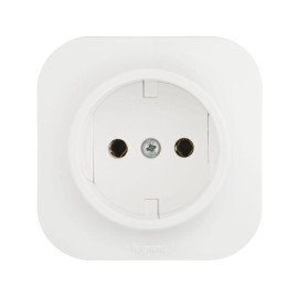 Розетка 1-м ОП Quteo 16А IP20 2P без заземл. без защ. шторок бел. IEK 782210