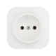 Розетка 1-м ОП Quteo 16А IP20 2P без заземл. без защ. шторок бел. IEK 782210