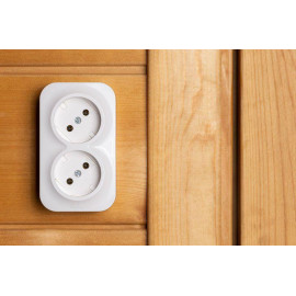 Розетка 2-м ОП Quteo 16А IP20 250В 2х2P без заземл. без защ. шторок бел. IEK 782231