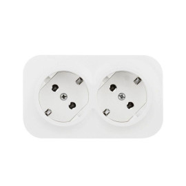 Розетка 2-м ОП Quteo 16А IP20 250В 2х2P+E с заземл. без защ. шторок бел. IEK 782233