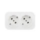 Розетка 2-м ОП Quteo 16А IP20 250В 2х2P+E с заземл. без защ. шторок бел. IEK 782233