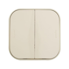 Переключатель проходной 2-кл. ОП Quteo 10А IP20 250В сл. кость IEK 782236