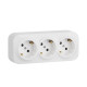 Розетка 3-м ОП Quteo 16А IP20 250В 3х2P+E с заземл. защ. шторки бел. IEK 782238